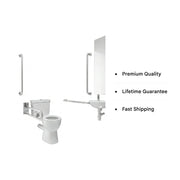 Luxury Doc M Pack with Stainless Steel Rails and Push Button Flush Cistern  Close Coupled