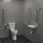 Luxury Doc M Pack with Stainless Steel Rails and Push Button Flush Cistern  Close Coupled
