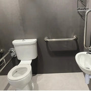 Luxury Doc M Pack with Stainless Steel Rails and Push Button Flush Cistern  Close Coupled