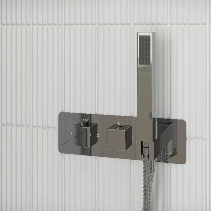 Lyran Thermostatic Shower Valve with Handset, Two Outlet