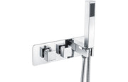 Lyran Thermostatic Shower Valve with Handset, Two Outlet