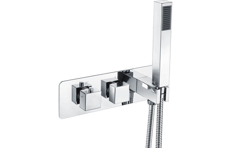 Lyran Thermostatic Shower Valve with Handset, Two Outlet