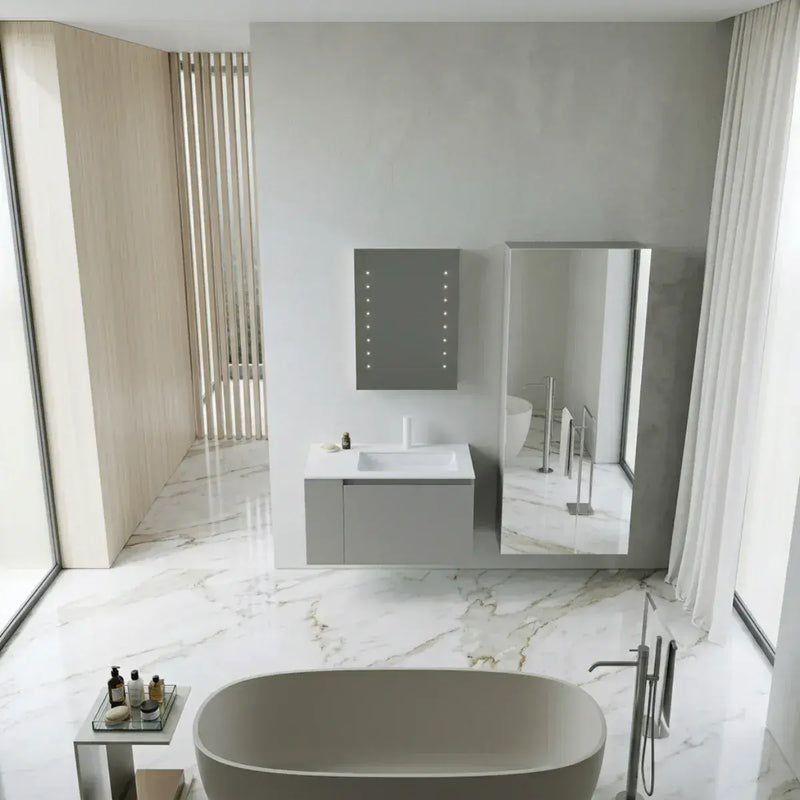 Mabel 700x500mm Rectangle - Battery - LED Mirror
