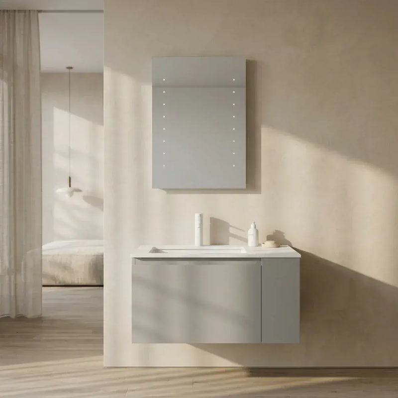 Mabel 700x500mm Rectangle - Battery - LED Mirror