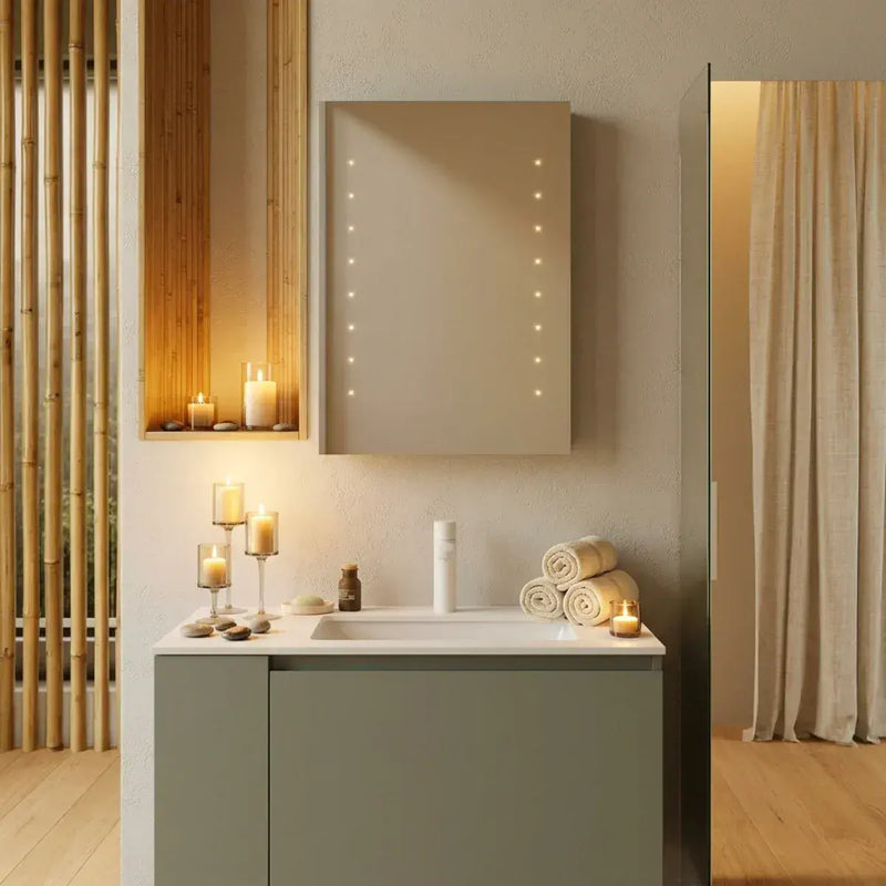Mabel 700x500mm Rectangle - Battery - LED Mirror