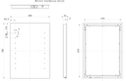 Mabel 700x500mm Rectangle - Battery - LED Mirror