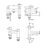 Maira Deck Mounted Bath Filler Tap, Matt Black