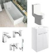 Malin 1800x700 Bath and Vanity Unit Bathroom Pack with Taps & Wastes