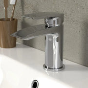 Mataro Basin Mixer Tap, Chrome, Modern Lever Style