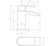 Mataro Basin Mixer Tap, Chrome, Modern Lever Style