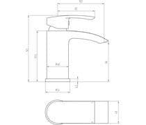 Mataro Basin Mixer Tap, Chrome, Modern Lever Style