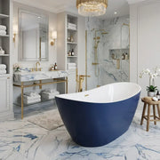 Matt Blue Modern Freestanding Bath 1700 x 780mm