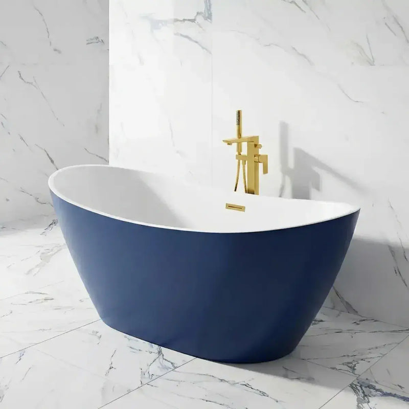 Matt Blue Modern Freestanding Bath 1700 x 780mm