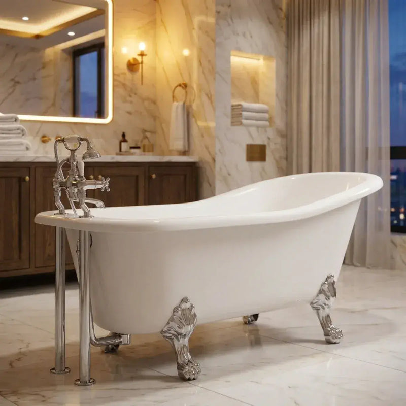 Maynard Freestanding Bath, 1530 x 760mm 2 Tap Holes