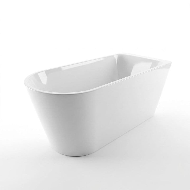 Meltham Freestanding Back To Wall 1500x700mm 0TH Bath - Gloss White