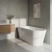Meltham Freestanding Back To Wall 1500x700mm 0TH Bath - Gloss White