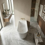 Meltham Freestanding Back To Wall 1500x700mm 0TH Bath - Gloss White