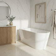 Meltham Freestanding Back To Wall 1500x700mm 0TH Bath - Gloss White