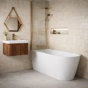 Meltham Freestanding Back To Wall 1630x700mm 0TH Bath - Gloss White