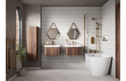 Meltham Freestanding Back To Wall 1630x700mm 0TH Bath - Gloss White