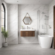 Meltham Freestanding Back To Wall 1630x700mm 0TH Bath - Gloss White