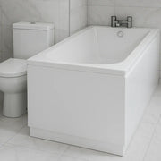 Merit Durable Acrylic Bath, 1700mm x 700mm, Single Ended, 2 Tap Holes, Optional Reinforced Upgrade