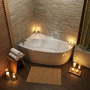 Merrill 1500 x 950mm Offset Corner Bath Left or Right Hand inc Legs & Fixings - Left Hand / Yes