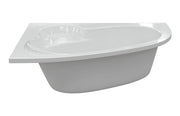 Merrill 1500 x 950mm Offset Corner Bath Left or Right Hand inc Legs & Fixings - Left Hand / No