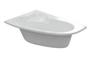 Merrill 1500 x 950mm Offset Corner Bath Left or Right Hand inc Legs & Fixings - Left Hand / No