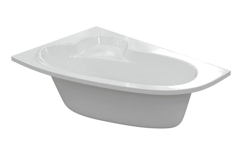 Merrill 1500 x 950mm Offset Corner Bath Left or Right Hand inc Legs & Fixings - Left Hand / No