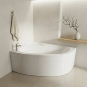 Merrill 1500 x 950mm Offset Corner Bath Left or Right Hand inc Legs & Fixings - Left Hand / No