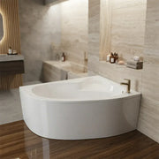 Merrill 1500 x 950mm Offset Corner Bath Left or Right Hand inc Legs & Fixings - Left Hand / No