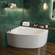 Merrill 1500 x 950mm Offset Corner Bath Left or Right Hand inc Legs & Fixings - Left Hand / Yes
