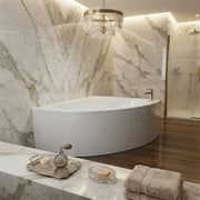 Merrill 1500 x 950mm Offset Corner Bath Left or Right Hand inc Legs & Fixings - Left Hand / Yes