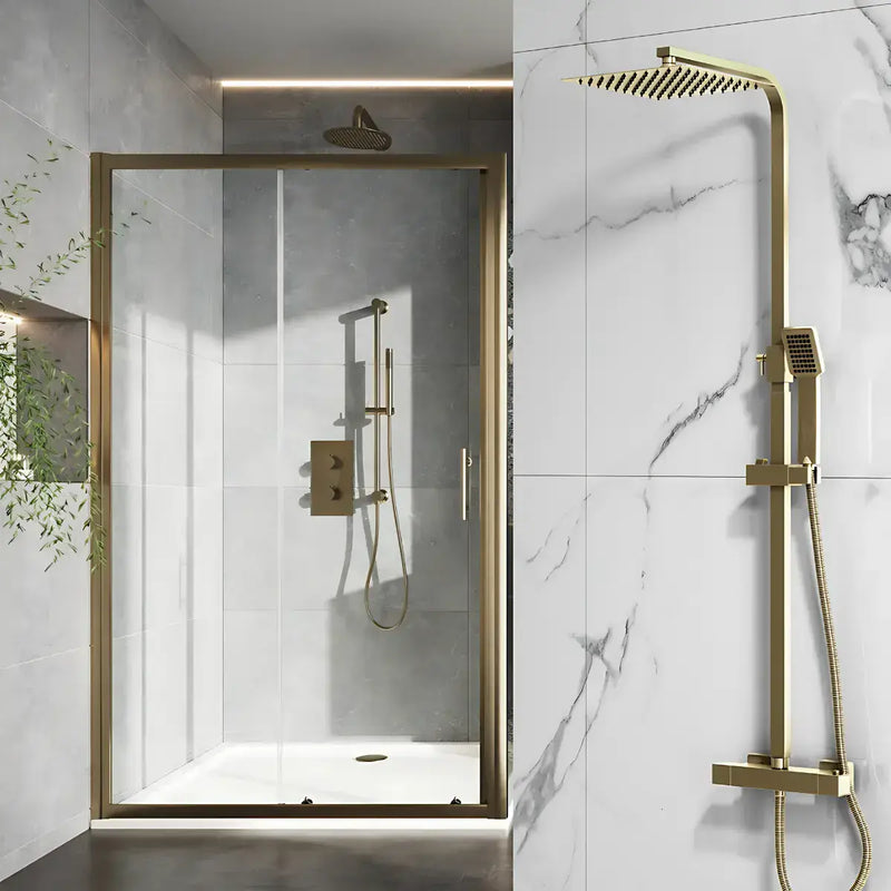 Midas Sliding Shower Door and Thermostatic Shower Set