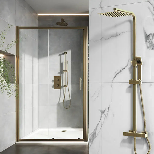 Midas Sliding Shower Door and Thermostatic Shower Set
