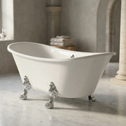 Millard 1760 x 710mm Freestanding Bath with Chrome Feet Set