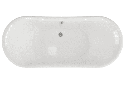 Millard 1760 x 710mm Freestanding Bath with Chrome Feet Set