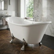 Millard 1760 x 710mm Freestanding Bath with Chrome Feet Set