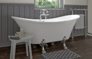 Millard 1760 x 710mm Freestanding Bath with Chrome Feet Set