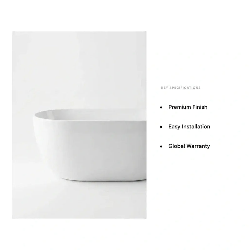Minuet 1500mm AquaKast Freestanding Bath Reinforced Stone Resin & Acrylic