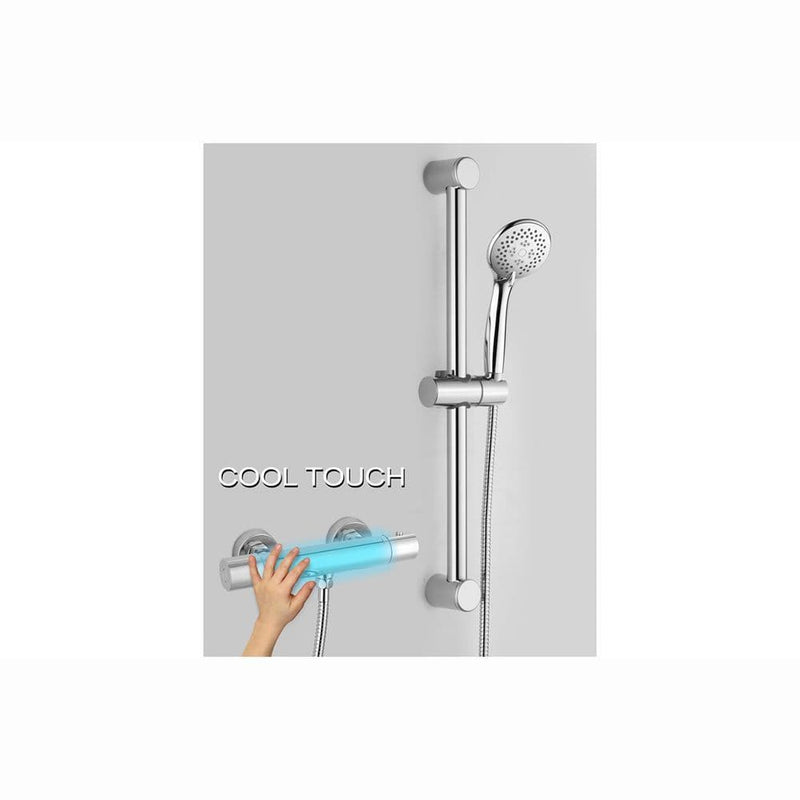 Mizar Cool Touch Thermostatic Bar Mixer Shower, Chrome