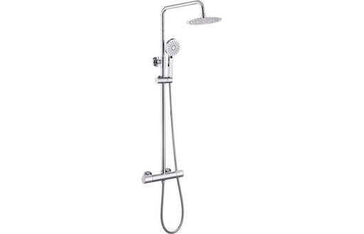 Mizar Cool Touch Thermostatic Dual Head Bar Mixer Shower, Chrome