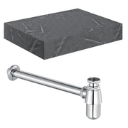 Nature Grey Marble 800mm Wall Hung Unit with Shelf