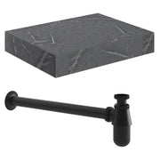 Nature Grey Marble 800mm Wall Hung Unit with Shelf