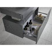 Nature Grey Marble 800mm Wall Hung Unit with Shelf