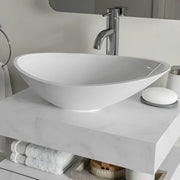 Nature White Marble 600mm Wall Hung Unit with Shelf