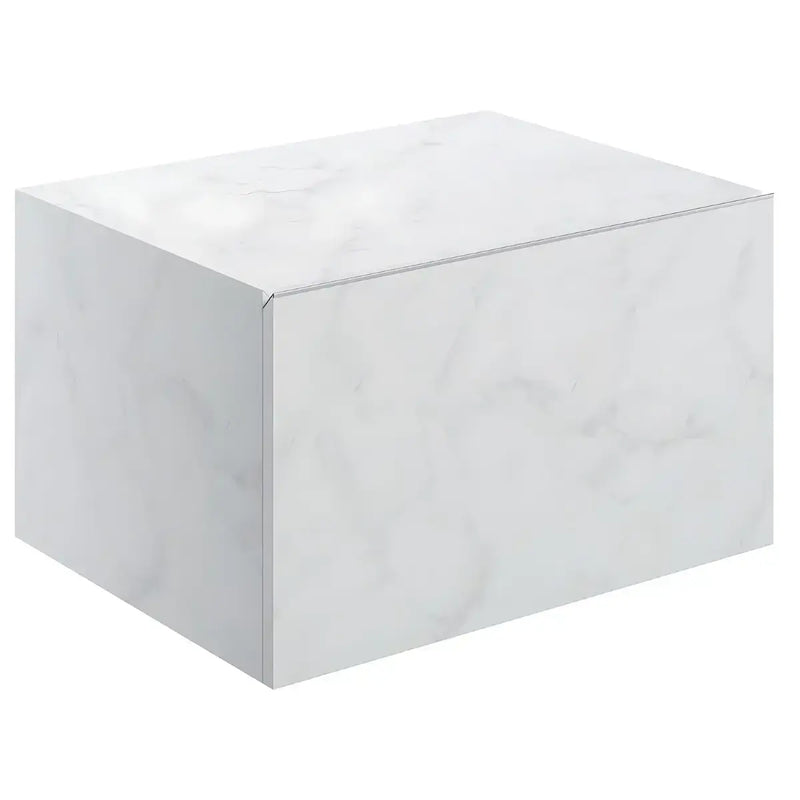 Nature White Marble 800mm Wall Hung Unit with Shelf