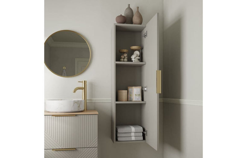 Octavia Matt Graphite Grey 350mm Tall Wall Hung Unit