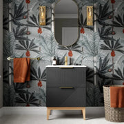 Octavia Matt Graphite Grey 610mm Floor Standing 2 Drawer Basin Unit & Ceramic basin